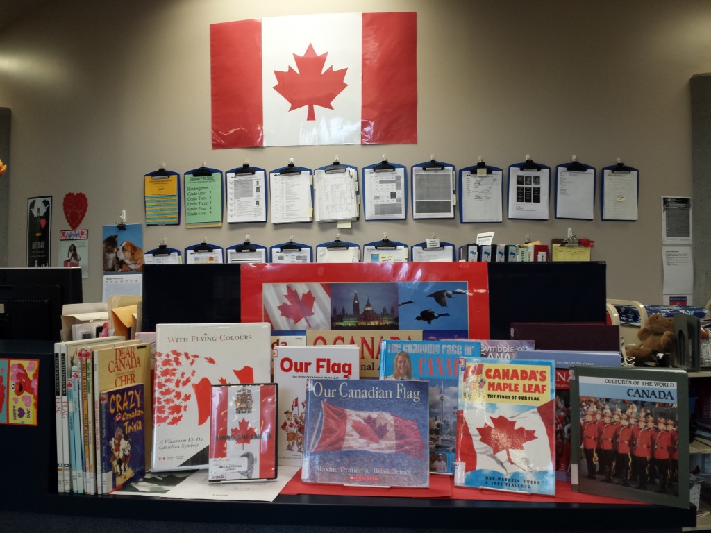 Canada Flag 50 Years Book Display