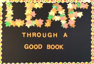 Leaf through a good book bulletin board